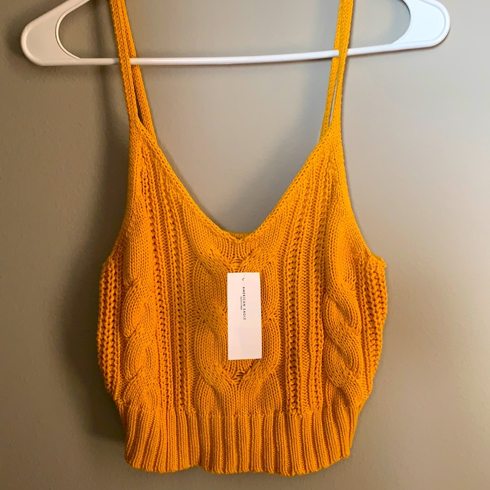 Mustard yellow sweater tank